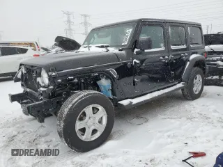 2023 Jeep Wrangler Unlimited Willys Sport with VIN 1C4HJXDMXPW596537, listed as a Copart auction lot 45043975 with 8,076 mi miles and Salvage Title. Bid and sale history available at DreamBid. Image 1.