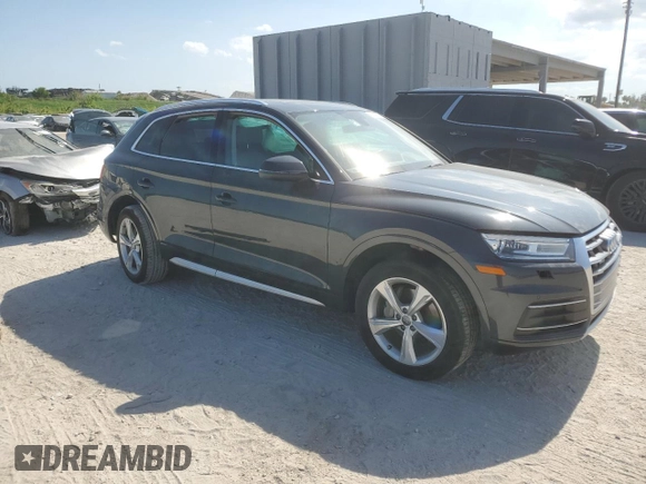 2020 Audi Q5 Premium with VIN WA1ANAFYXL2006772, listed as a Copart auction lot 57432645 with 38,147 mi miles and Non repairable. Bid and sale history available at DreamBid. Image 4.