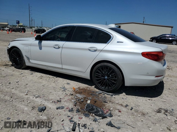 2019 BMW 5 Series 530e with VIN WBAJA9C50KB253692, listed as a Copart auction lot 52568095 with 61,023 mi miles and Salvage title. Bid and sale history available at DreamBid. Image 2.