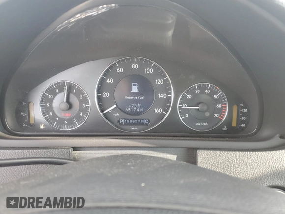 2005 Mercedes-Benz CLK 320 with VIN WDBTK65G65T052026, listed as a Copart auction lot 52526945 with 188,859 mi miles and Salvage Title. Bid and sale history available at DreamBid. Image 9.