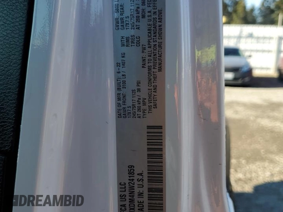 2022 Jeep Wrangler Unlimited Willys with VIN 1C4HJXDM4NW241859, listed as a Copart auction lot 42206205 with 31,449 mi miles and Salvage Title. Bid and sale history available at DreamBid. Image 12.