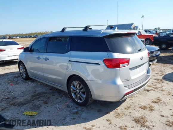 2018 Kia Sedona SX-L with VIN KNDME5C11J6366455, listed as a IAAI auction lot 40508393 with 1 mi miles. Bid and sale history available at carsss.com. Image 3.