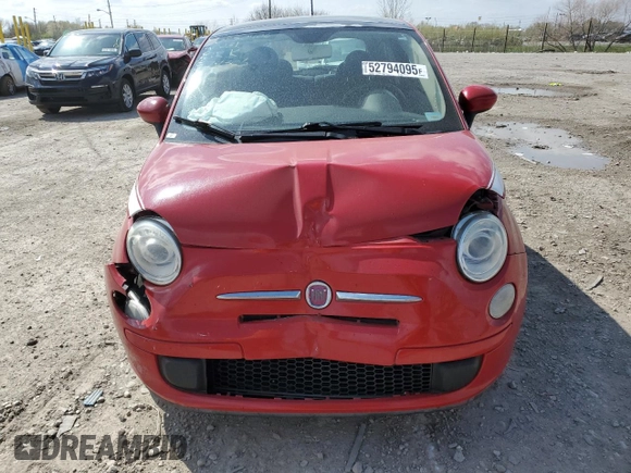 2013 FIAT 500 Pop with VIN 3C3CFFAR8DT574306, listed as a Copart auction lot 52794095 with 75,312 mi miles and Salvage Title. Bid and sale history available at carsss.com. Image 5.