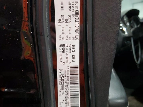 2012 Dodge Durango Citadel z VIN 1C4RDJEG4CC170002, wystawiony jako Copart lot #50833975 z przebiegiem 215 139 mil mil oraz Szkoda całkowita • Salvage title. Historia ofert i sprzedaży dostępna na DreamBid. Obrazek 14.