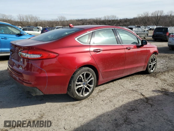 2019 Ford Fusion SEL with VIN 3FA6P0CD0KR250996, listed as a Copart auction lot 46589115 with 50,057 mi miles and Salvage Title. Bid and sale history available at carsss.com. Image 3.