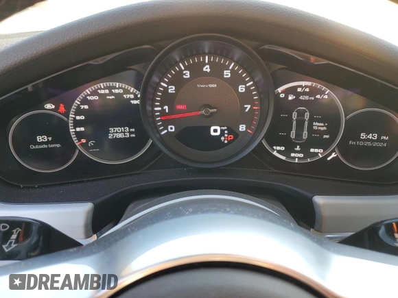 2017 Porsche Panamera with VIN WP0AA2A79HL100858, listed as a Copart auction lot 76724924 with 37,013 mi miles and Salvage title. Bid and sale history available at DreamBid. Image 9.