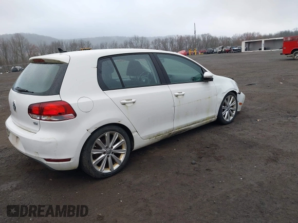 2012 Volkswagen Golf TDI with VIN WVWDM7AJ3CW334286, listed as a IAAI auction lot 41928099 with 173,426 mi miles and . Bid and sale history available at DreamBid. Image 4.