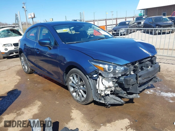 2018 Mazda 3 Touring with VIN 3MZBN1L36JM247119, listed as a IAAI auction lot 41724711 with 45,343 mi miles. Bid and sale history available at carsss.com. Image 1.