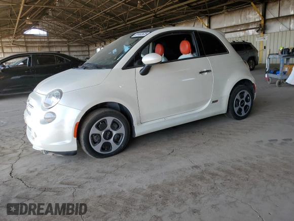 2014 FIAT 500e with VIN 3C3CFFGE6ET189638, listed as a Copart auction lot 61492525 with 64,256 mi miles and Clean title. Bid and sale history available at DreamBid. Image 1.