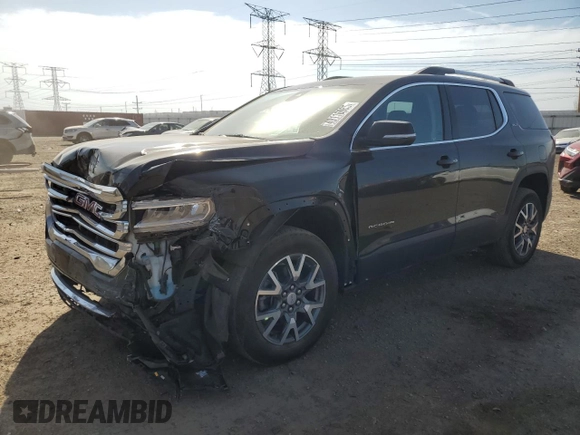 2023 GMC Acadia SLT with VIN 1GKKNULS9PZ253455, listed as a Copart auction lot 49116085 with 53,346 mi miles and Salvage title. Bid and sale history available at DreamBid. Image 1.