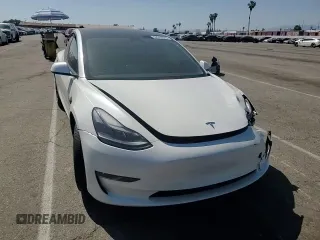 2023 Tesla Model 3 with VIN 5YJ3E1EA8PF394705, listed as a Copart auction lot 52319945 with 58,193 mi miles and Salvage title. Bid and sale history available at DreamBid. Image 13.