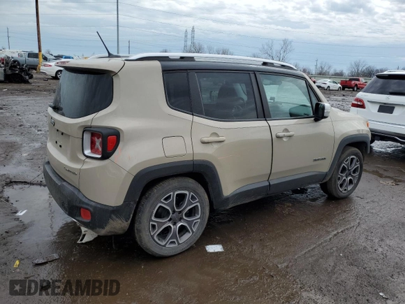 2015 Jeep Renegade Limited with VIN ZACCJADT1FPB48438, listed as a Copart auction lot 51163425 with 125,877 mi miles and Clean Title. Bid and sale history available at DreamBid. Image 3.