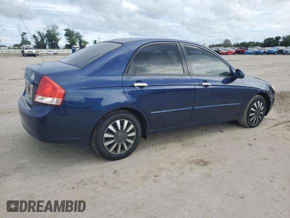 2007 Kia Spectra EX with VIN KNAFE121675438264, listed as a Copart auction lot 75255394 with 173,102 mi miles and Salvage Title. Bid and sale history available at carsss.com. Image 3.