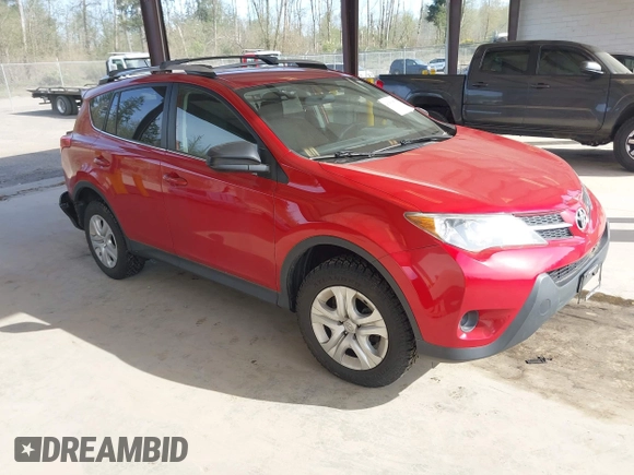 2015 Toyota RAV4 LE with VIN JTMBFREV7FJ034732, listed as a IAAI auction lot 42050858 with 45,749 mi miles. Bid and sale history available at carsss.com. Image 1.