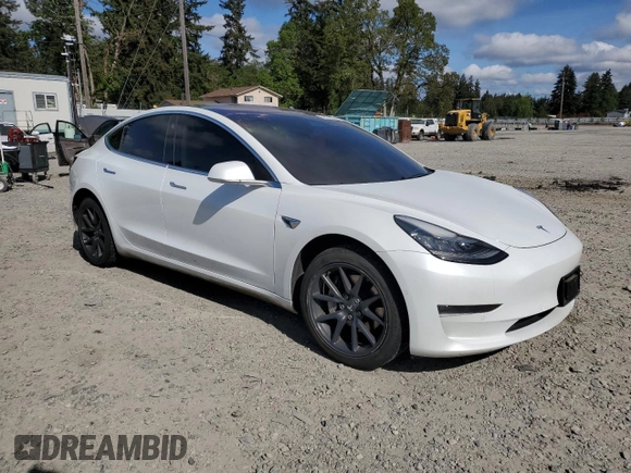 2018 Tesla Model 3 Long Range Battery with VIN 5YJ3E1EA7JF040942, listed as a Copart auction lot 56147225 with 82,482 mi miles and Salvage Title. Bid and sale history available at DreamBid. Image 4.