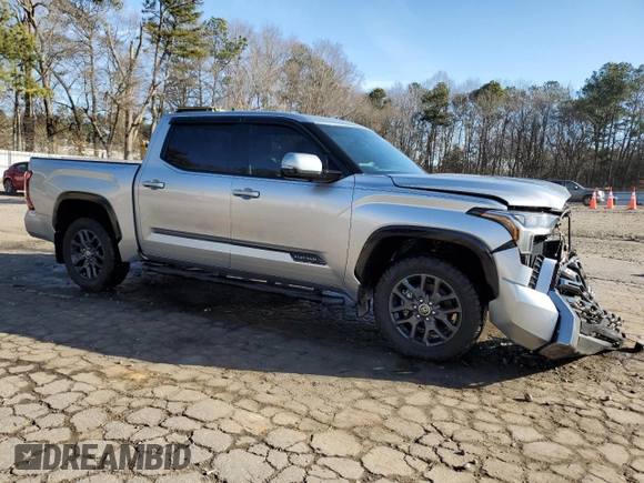 2023 Toyota Tundra Platinum с VIN 5TFNA5DB8PX080032, выставлен на аукционе Copart как лот 42723895 с пробегом 13 710 миль миль и Списание • Salvage title. История ставок и продаж доступна на DreamBid. Изображение 4.