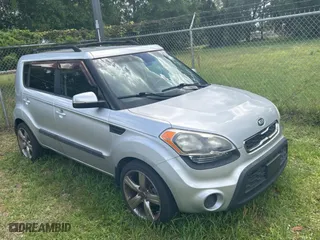 2013 Kia Soul + with VIN KNDJT2A63D7546122, listed as a Copart auction lot 52932655 with 96,489 mi miles and Clean Title. Bid and sale history available at carsss.com. Image 1.