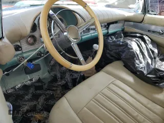 1957 Ford Thunderbird with VIN D7FH182410, listed as a Copart auction lot 77671374 with 319 mi miles and Salvage Title. Bid and sale history available at DreamBid. Image 8.