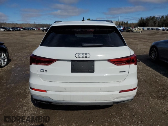 2023 Audi Q3 Premium with VIN WA1AECF31P1116654, listed as a Copart auction lot 49298415 with 29,422 mi miles and Salvage title. Bid and sale history available at DreamBid. Image 6.