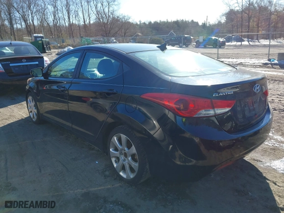 2013 Hyundai Elantra GLS PZEV with VIN KMHDH4AE4DU574977, listed as a IAAI auction lot 41608098 with 116,899 mi miles. Bid and sale history available at carsss.com. Image 3.