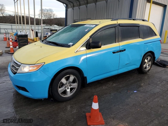 2012 Honda Odyssey LX with VIN 5FNRL5H22CB054309, listed as a Copart auction lot 46706625 with 105,515 mi miles and Salvage Title. Bid and sale history available at carsss.com. Image 1.