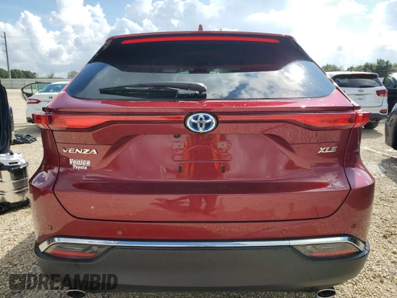 2024 Toyota Venza LE with VIN JTEAAAAH0RJ182801, listed as a Copart auction lot 73730804 with 0 mi miles and Non Repairable. Bid and sale history available at carsss.com. Image 6.