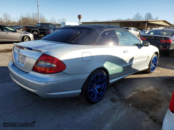 2006 Mercedes-Benz CLK-Class 5.0L with VIN WDBTK75G46T072668, listed as a Copart auction lot 80667914 with 0 mi miles and Clean Title. Bid and sale history available at carsss.com. Image 3.