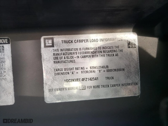 2015 Chevrolet Silverado 2500HD Built After Aug 14 LT with VIN 1GC2KVEG4FZ142541, listed as a Copart auction lot 70005264 with NaN miles and Salvage Title. Bid and sale history available at carsss.com. Image 15.