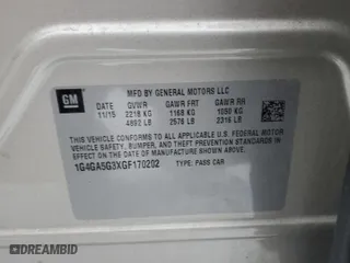 2016 Buick LaCrosse with VIN 1G4GA5G3XGF170202, listed as a Copart auction lot 41608595 with 106,250 mi miles and Salvage Title. Bid and sale history available at carsss.com. Image 12.