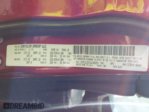2014 Jeep Cherokee Limited with VIN 1C4PJLDS1EW160224, listed as a IAAI auction lot 42083994 with Not Provided miles and . Bid and sale history available at DreamBid. Image 9.