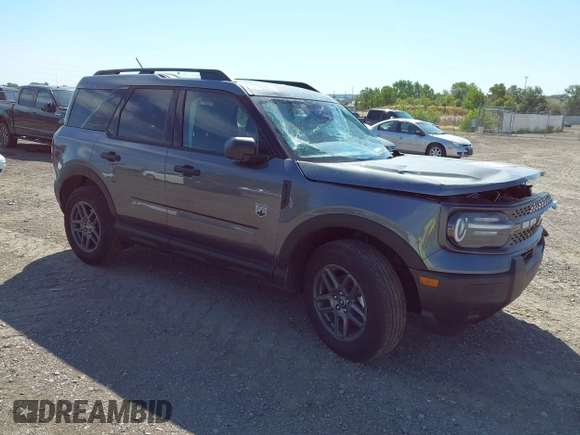 2025 Ford Bronco Sport Big Bend with VIN 3FMCR9BN1SRE57558, listed as a IAAI auction lot 42592590 with 5,121 mi miles and . Bid and sale history available at DreamBid. Image 1.