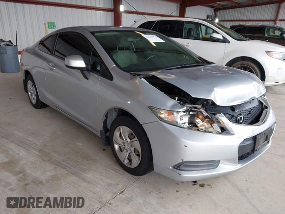 2013 Honda Civic Cpe LX with VIN 2HGFG3B54DH518888, listed as a IAAI auction lot 41943970 with 92,750 mi miles. Bid and sale history available at carsss.com. Image 1.