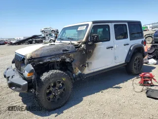 2022 Jeep Wrangler Unlimited Willys with VIN 1C4HJXDM6NW155064, listed as a Copart auction lot 68666394 with Not Provided miles and Salvage Title. Bid and sale history available at DreamBid. Image 1.
