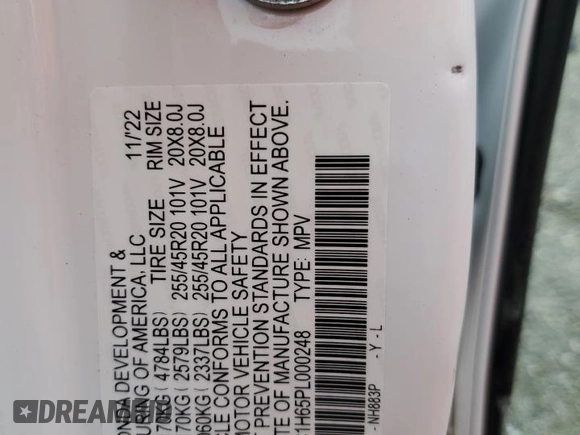 2023 Acura RDX w/A-Spec Package with VIN 5J8TC1H65PL000248, listed as a Copart auction lot 86764344 with Not provided miles and Salvage title. Bid and sale history available at DreamBid. Image 13.