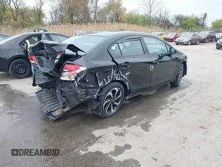 2015 Honda Civic Sedan LX with VIN 19XFB2F55FE032171, listed as a IAAI auction lot 41998655 with 116,857 mi miles. Bid and sale history available at carsss.com. Image 4.