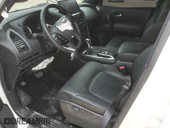 2023 Nissan Armada SL with VIN JN8AY2BB9P9837556, listed as a Copart auction lot 46731335 with 24,505 mi miles and Salvage Title. Bid and sale history available at carsss.com. Image 7.
