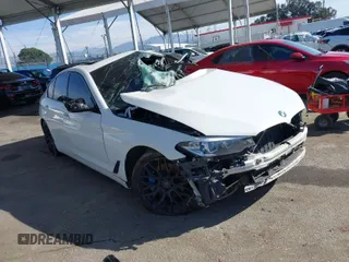 2020 BMW 5 Series 530i with VIN WBAJR3C06LCD03729, listed as a IAAI auction lot 41592367 with Not Provided miles and . Bid and sale history available at carsss.com. Image 1.