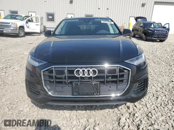 2023 Audi Q8 Premium Plus with VIN WA1BVBF1XPD032408, listed as a Copart auction lot 55977695 with 19,596 mi miles and Salvage title. Bid and sale history available at DreamBid. Image 5.