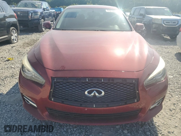 2015 Infiniti Q50 with VIN JN1BV7AP7FM340331, listed as a Copart auction lot 71218624 with 90,675 mi miles and Salvage title. Bid and sale history available at DreamBid. Image 5.