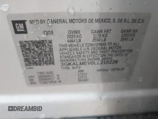 2020 GMC Terrain SLE с VIN 3GKALMEV0LL210228, выставлен на аукционе IAAI как лот 42508566 с пробегом Не указан миль и . История ставок и продаж доступна на DreamBid. Изображение 9.