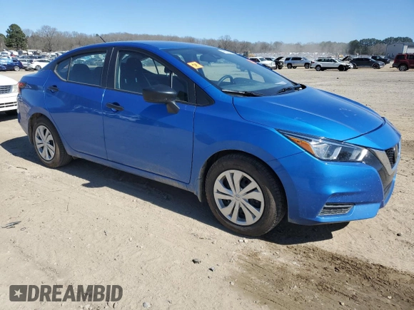2021 Nissan Versa S with VIN 3N1CN8DV0ML907362, listed as a Copart auction lot 46853095 with 51,868 mi miles and Salvage Title. Bid and sale history available at carsss.com. Image 4.