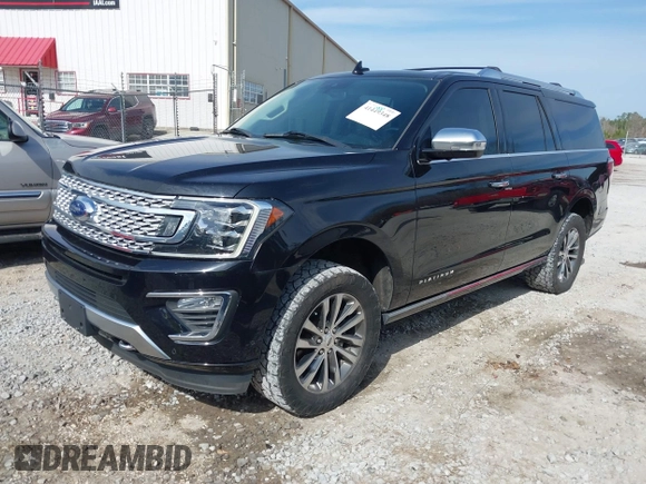 2019 Ford Expedition Max Platinum with VIN 1FMJK1MT1KEA78880, listed as a IAAI auction lot 41449348 with 76,390 mi miles and . Bid and sale history available at DreamBid. Image 2.