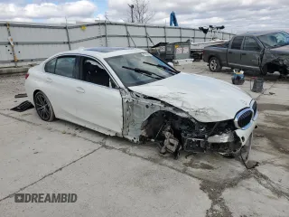 2020 BMW 3 Series 330i xDrive with VIN 3MW5R7J00L8B13473, listed as a Copart auction lot 47280485 with 0 mi miles and Salvage Title. Bid and sale history available at carsss.com. Image 4.