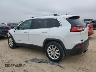 2015 Jeep Cherokee Limited with VIN 1C4PJLDB5FW765834, listed as a Copart auction lot 46186225 with 87,758 mi miles and Salvage Title. Bid and sale history available at DreamBid. Image 2.