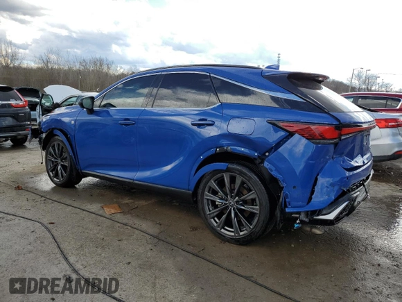 2023 Lexus RX with VIN 2T2BAMCA8PC030375, listed as a Copart auction lot 46427855 with 30,857 mi miles and Salvage Title. Bid and sale history available at carsss.com. Image 2.
