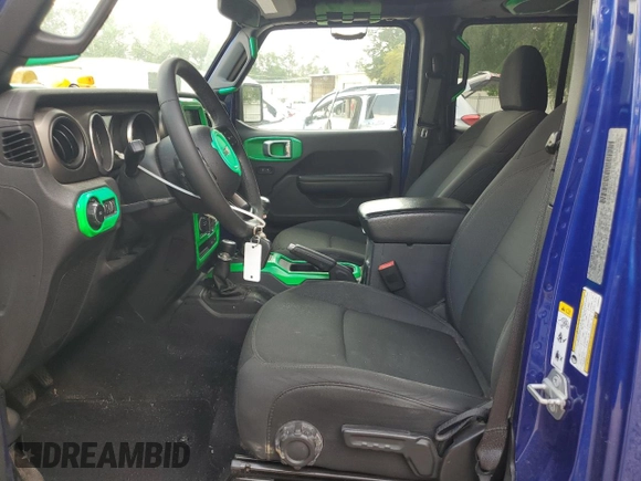 2018 Jeep Wrangler Unlimited Sport S with VIN 1C4HJXDG9JW290429, listed as a Copart auction lot 57270815 with 85,594 mi miles and Salvage title. Bid and sale history available at DreamBid. Image 7.