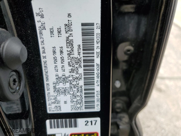 2017 Toyota Tacoma SR5 with VIN 3TMCZ5AN2HM106646, listed as a Copart auction lot 51090235 with 112,121 mi miles and Salvage Title. Bid and sale history available at carsss.com. Image 13.