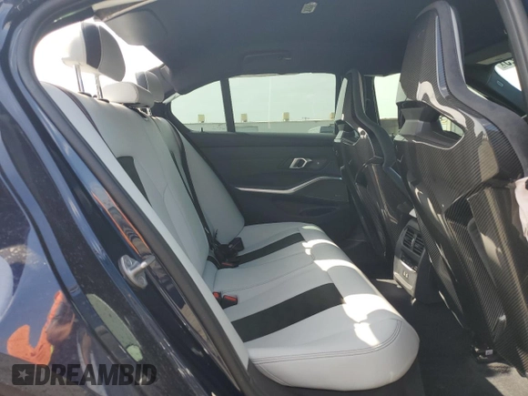 2024 BMW M3 Competition xDrive with VIN WBS43AY03RFS02658, listed as a Copart auction lot 56328425 with 9,139 mi miles and Salvage title. Bid and sale history available at DreamBid. Image 10.