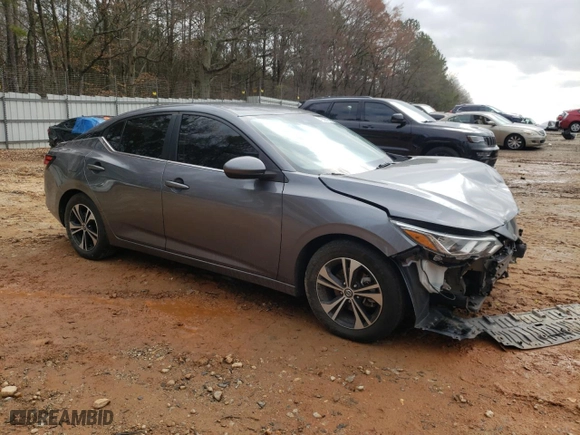2021 Nissan Sentra SV with VIN 3N1AB8CV2MY236071, listed as a Copart auction lot 43928105 with 88,054 mi miles and Salvage Title. Bid and sale history available at carsss.com. Image 4.