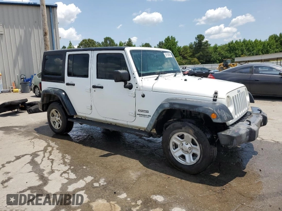 2016 Jeep Wrangler Unlimited Sport RHD with VIN 1C4BJWKG6GL293429, listed as a Copart auction lot 59156585 with 226,276 mi miles and Salvage title. Bid and sale history available at DreamBid. Image 4.
